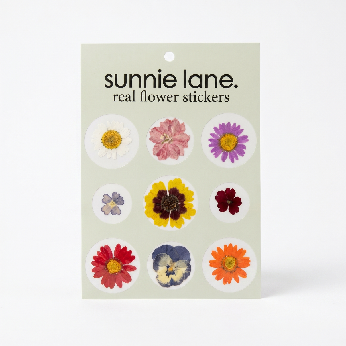 Real Pressed Flower Stickers: 9 Pack