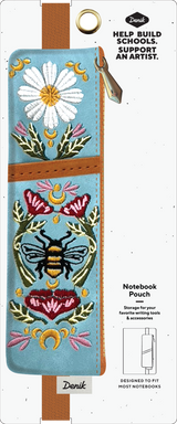 Honeybee Embroidered Notebook Pouch