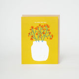 "I'm Here For You" Flowers Card