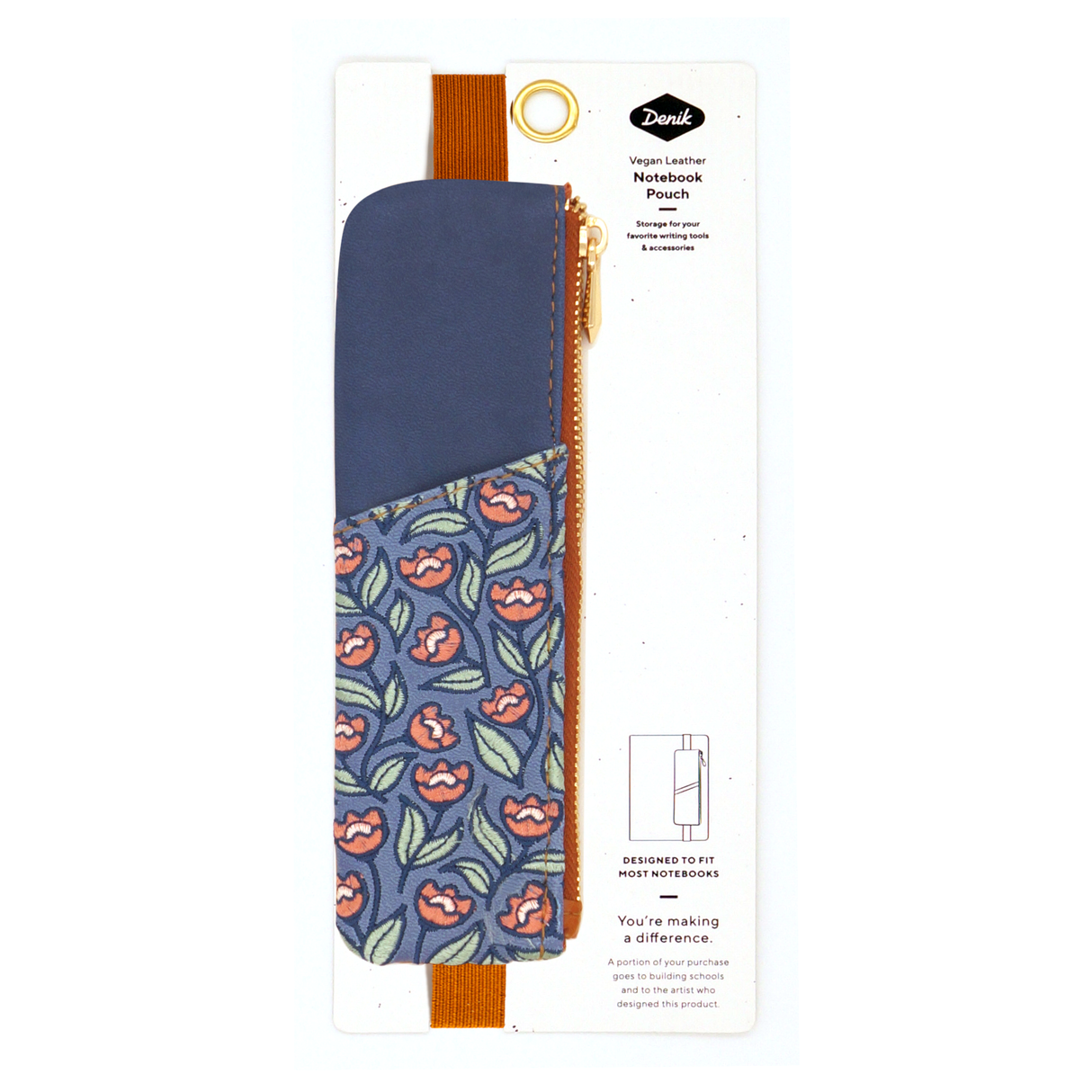 Floral Embroidered Notebook Pouch