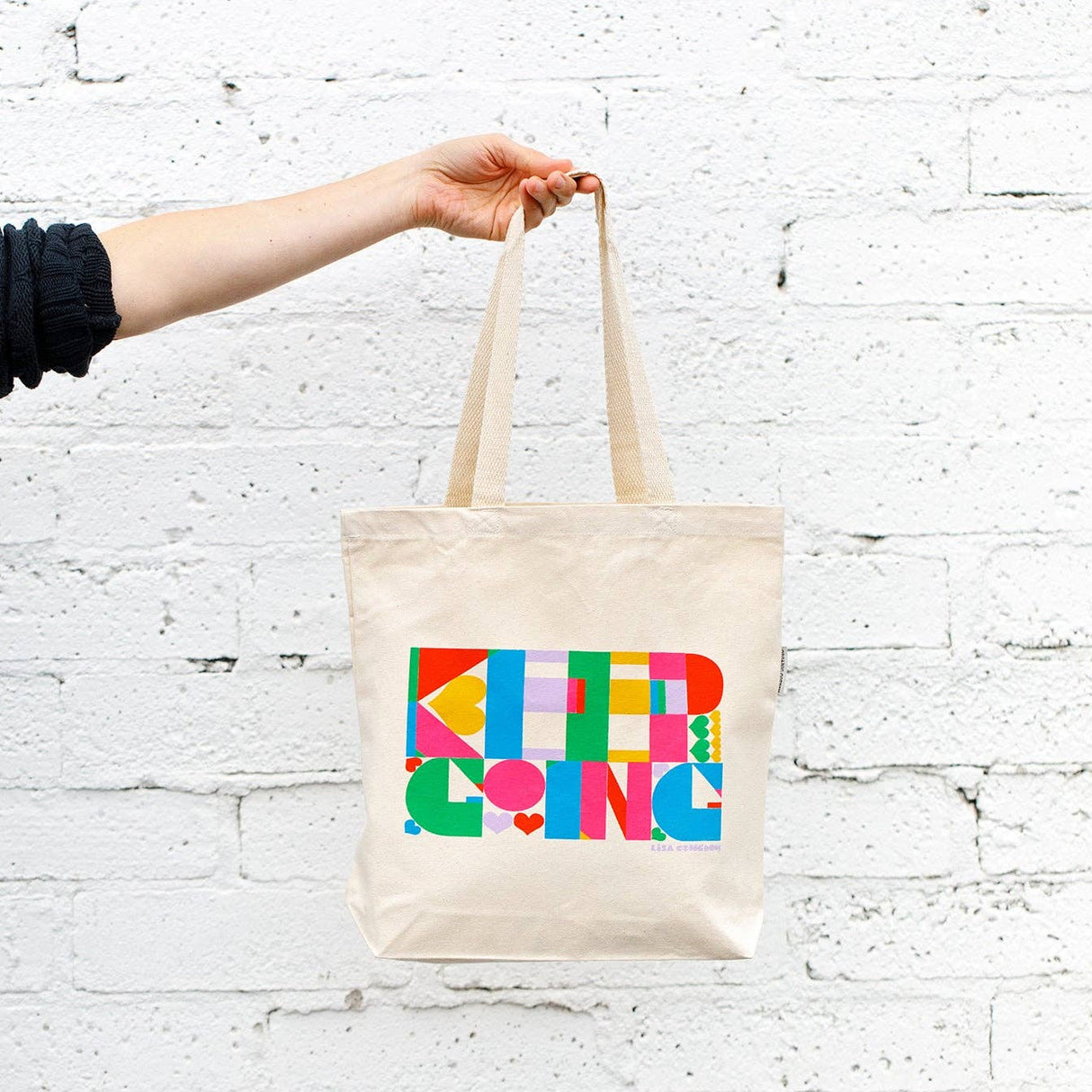"Keep Going" Canvas Tote