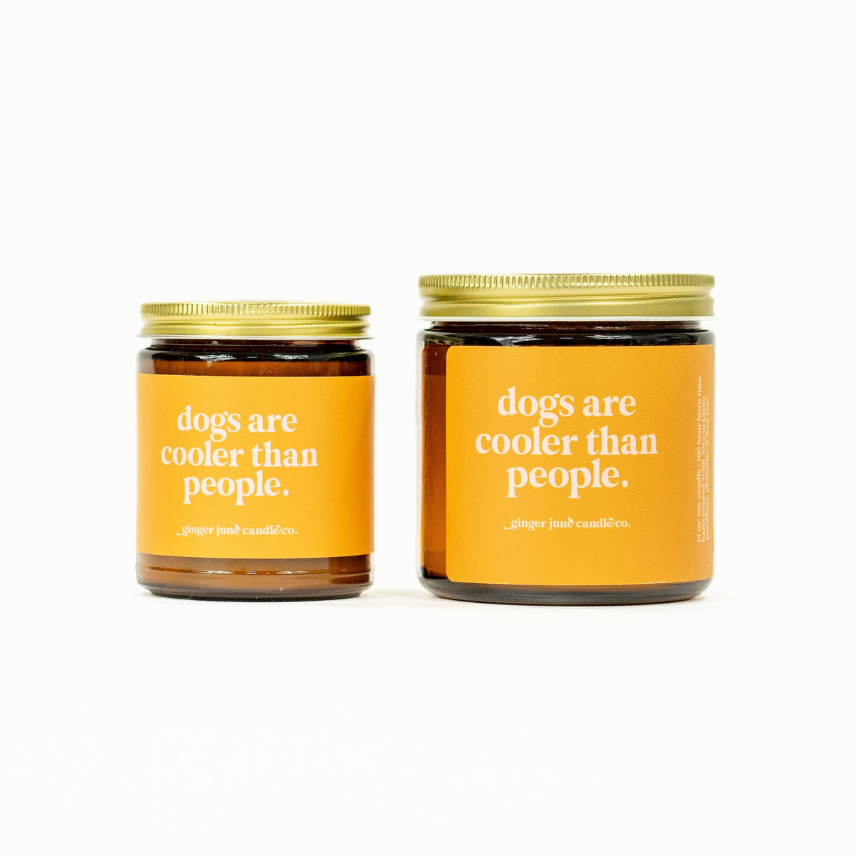 Candle: "Dogs are cooler than people" • Apricot fig