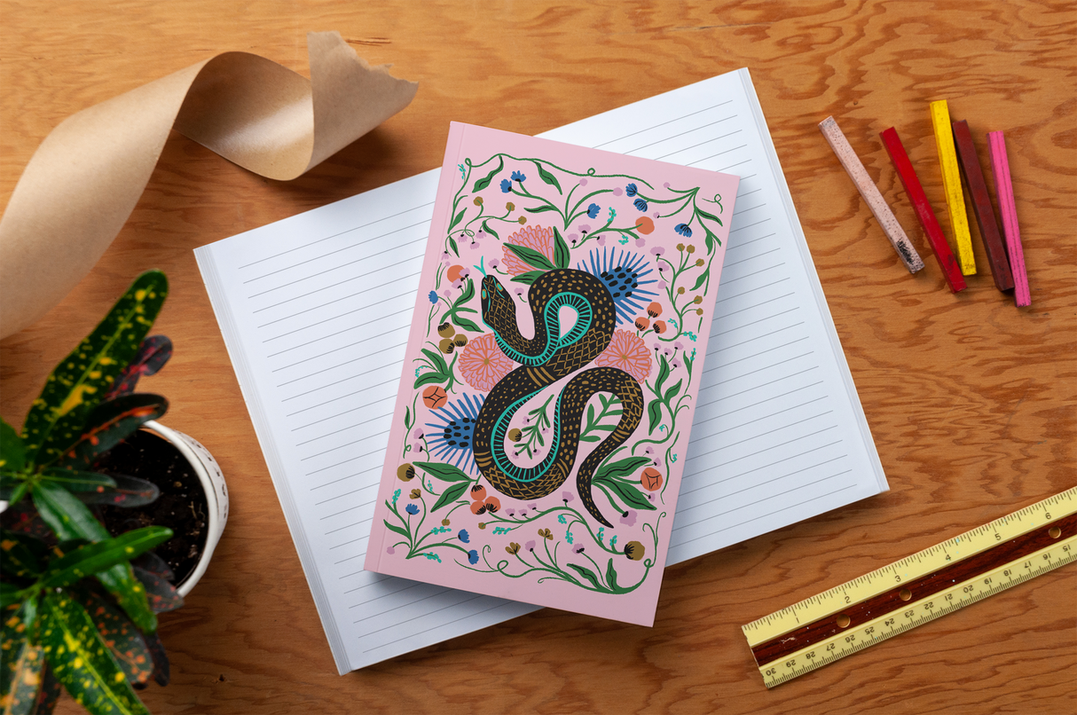 Charmed Snake Layflat Notebook