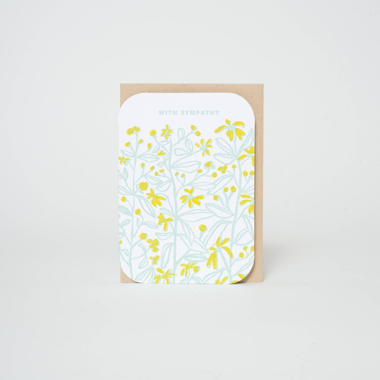 With Sympathy Floral Mini Card